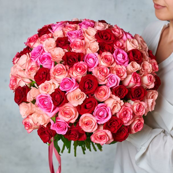 Букет из 101 кенийской розы (50 см.)